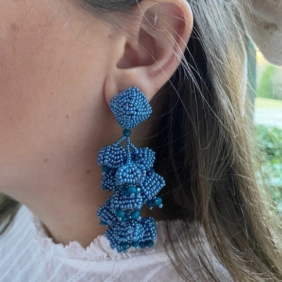 NWOT Sachin & Babi Grape Clip  Earrings - Picture 1 of 9